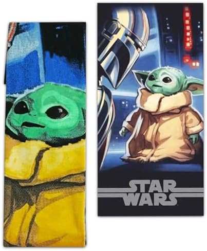 Ewbob Star Wars Baby Yoda Beach Towel Set 1