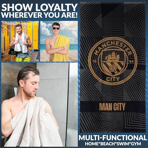 Manchester City FC Beach Towel - 100 Cotton Quick Dry