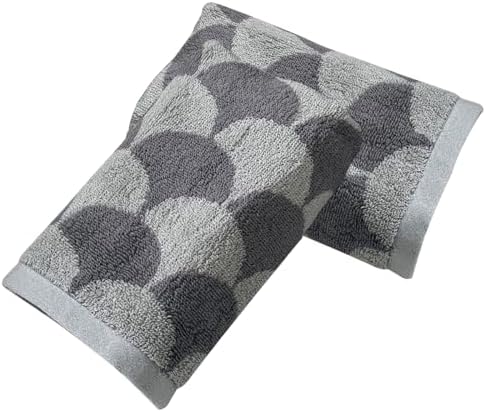 USTIDE Grey Leaf Hand Towels Set 2pcs 134x29inch