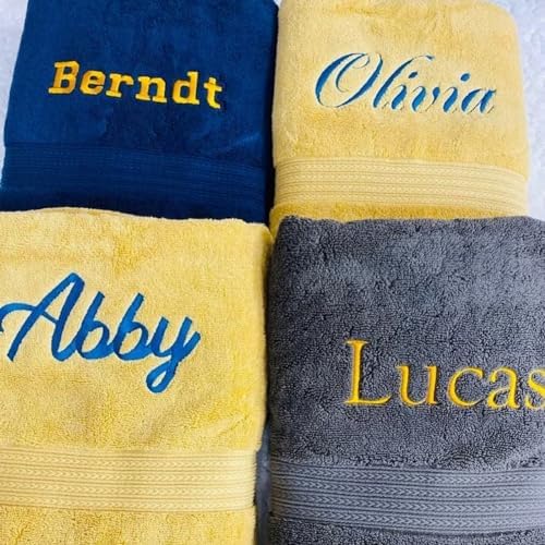 Personalized Embroidered Beach Towel with Name - Pink Medium