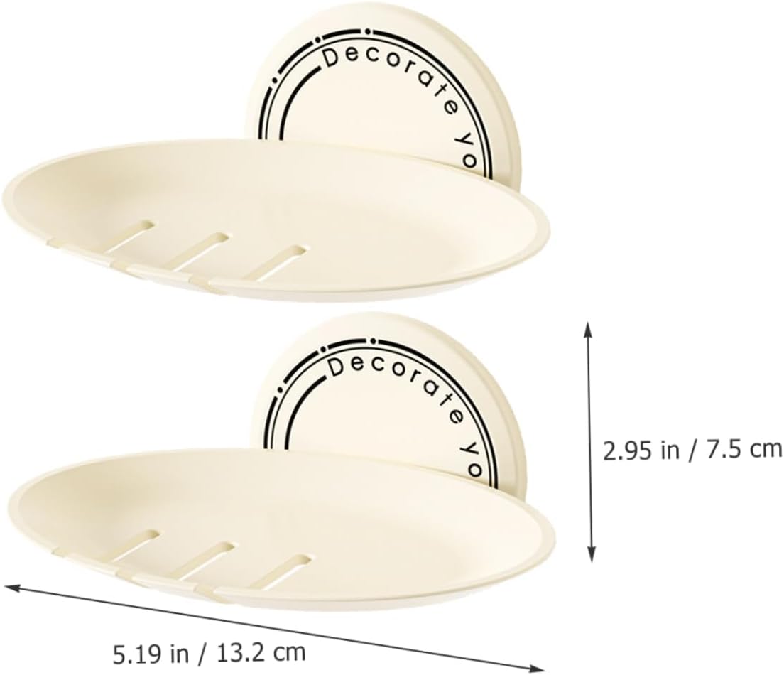 PRETYZOOM Adhesive Wall Mount Soap Dish for Bar Soap