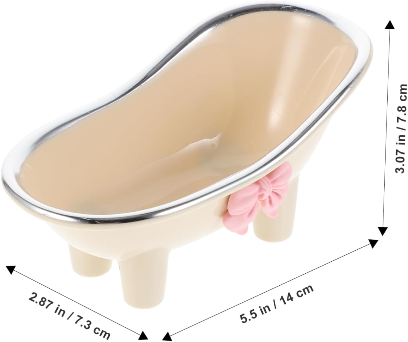 PRETYZOOM Bathtub Shaped Soap Dish Cute Design