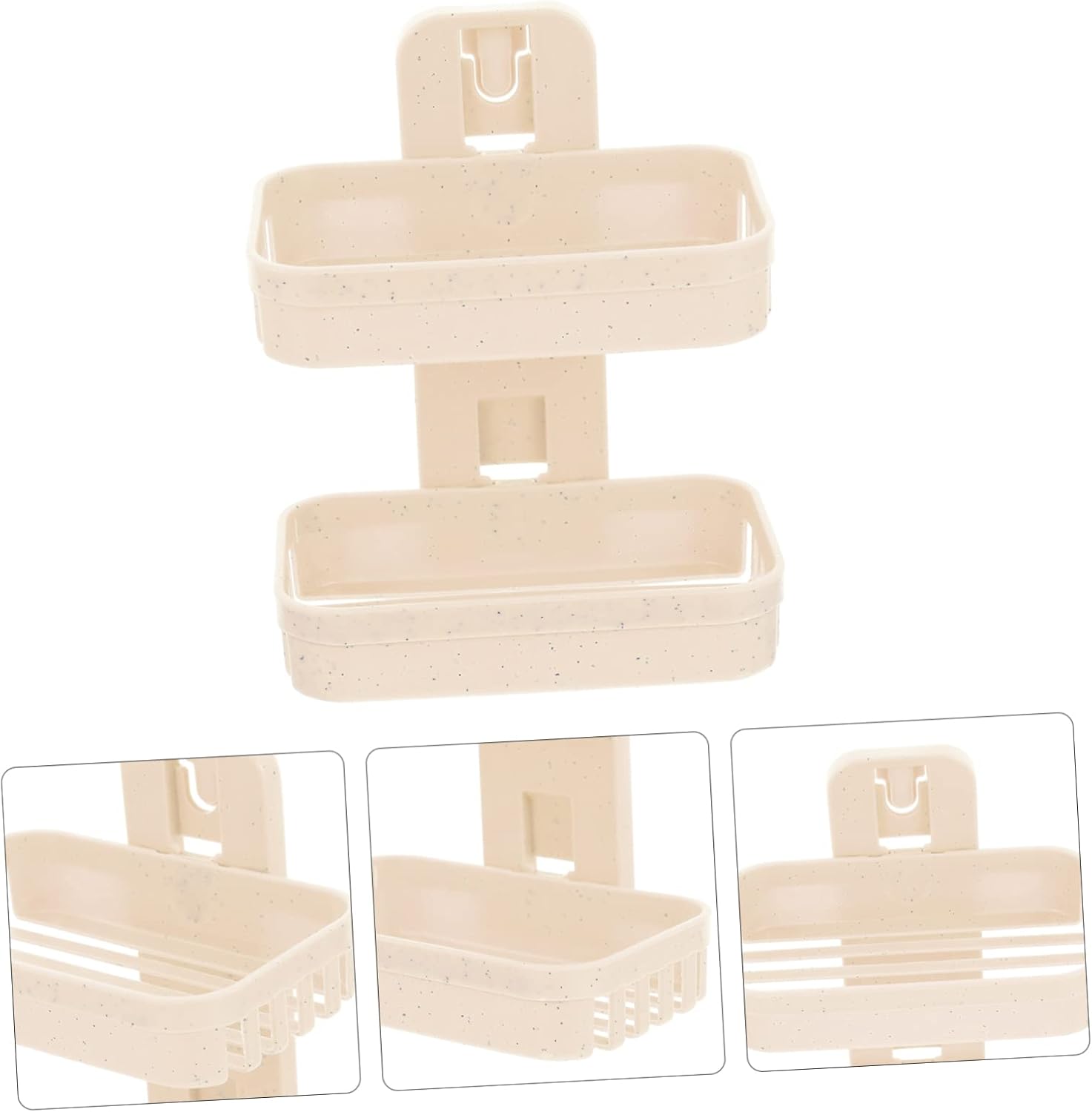 MAGICLULU Double Layer Soap Dish Holder Wall Mount Self Adhesive