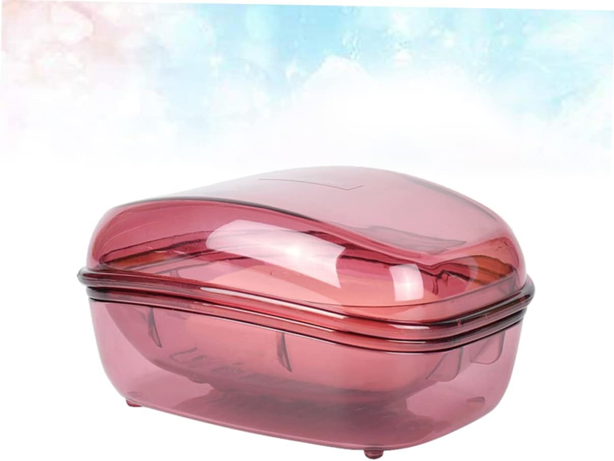 BRIGHTFUFU Plastic Soap Box with Lid Leakproof Holder