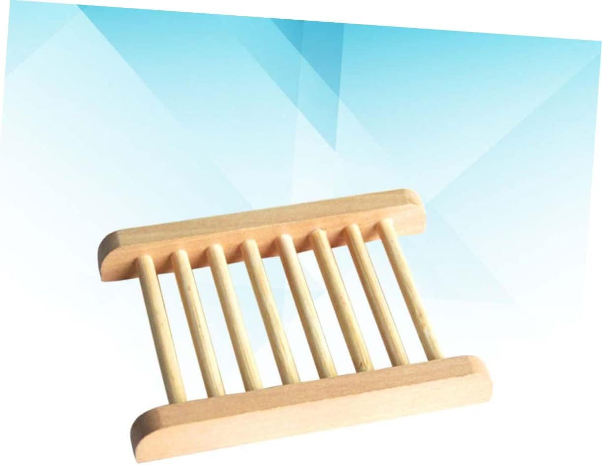 PRETYZOOM Natural Wood Soap Holder Shower Tray