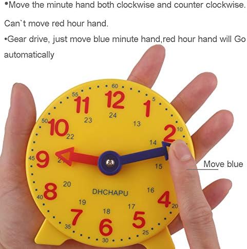 DHCHAPU Student Learning Clock 4 Inch 1224 Hour