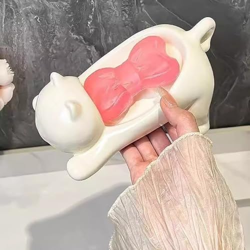 Cute Cat Shape Soap Bar Holder for Shower 1