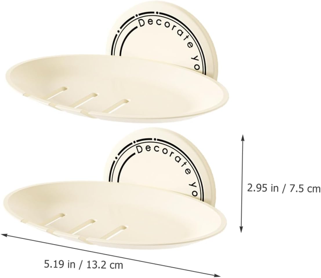 2pcs Wall Mounted Self Adhesive Soap Holder for Bathrooms