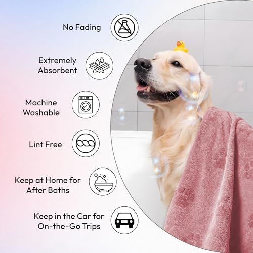 JML Microfiber Bath Towel for Kids and Pets 4 Pack