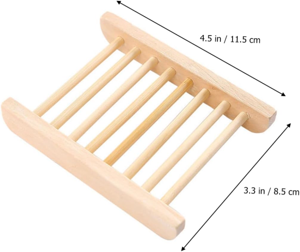 6Pcs Wooden Soap Holder Tray for Kitchen and Bathroom