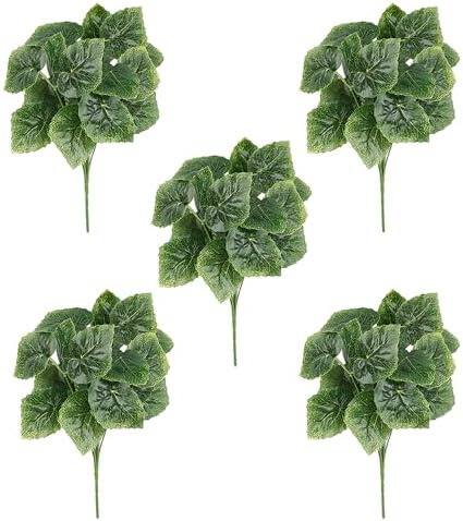 Shirfloral 5Pcs Artificial Peperomia Plants 125 Greenery Bushes