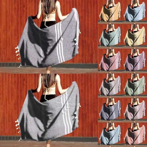 KELINFONG Oversized 70x40 Inch Microfiber Beach Towel Set of 4