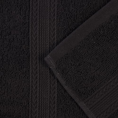 Superior Eco-Friendly Cotton 4-Piece Bath Towel Set - Black