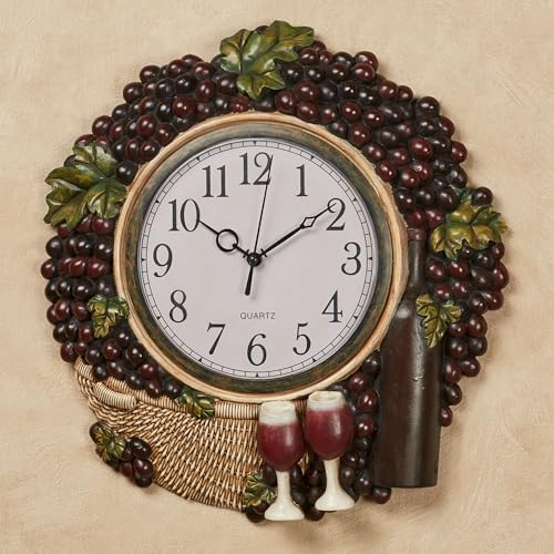 Touch of Class Wine Picnic Grapes Wall Clock