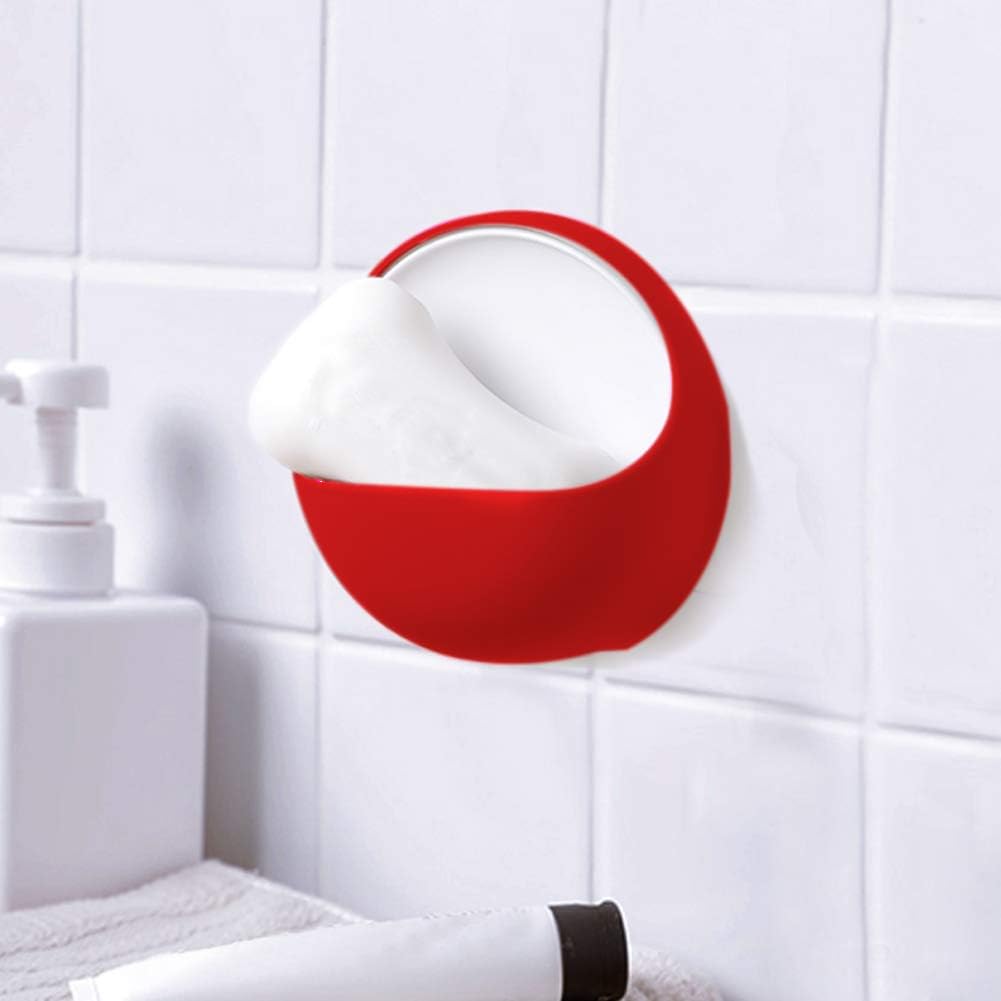 Nailless Shower Soap Holder with Suction Cup Ball-Shaped Design