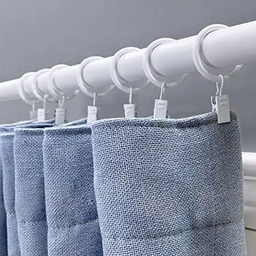 KAIY Set of 14 White Iron Clip Rings for Curtains 1