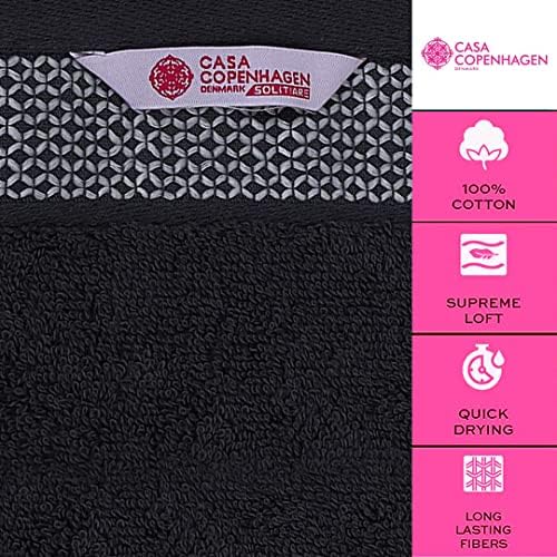 CASA COPENHAGEN Solitaire Towel Set - Pine Grey 2 Piece