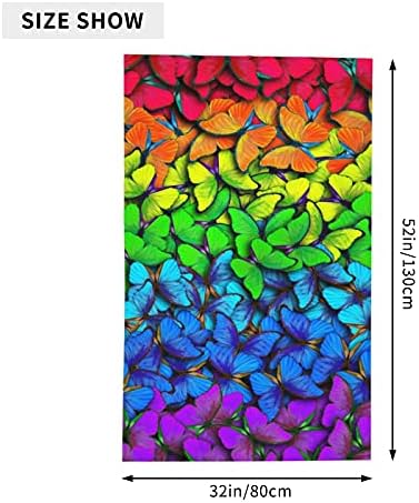 Rainbow Butterflies Microfiber Beach Towel