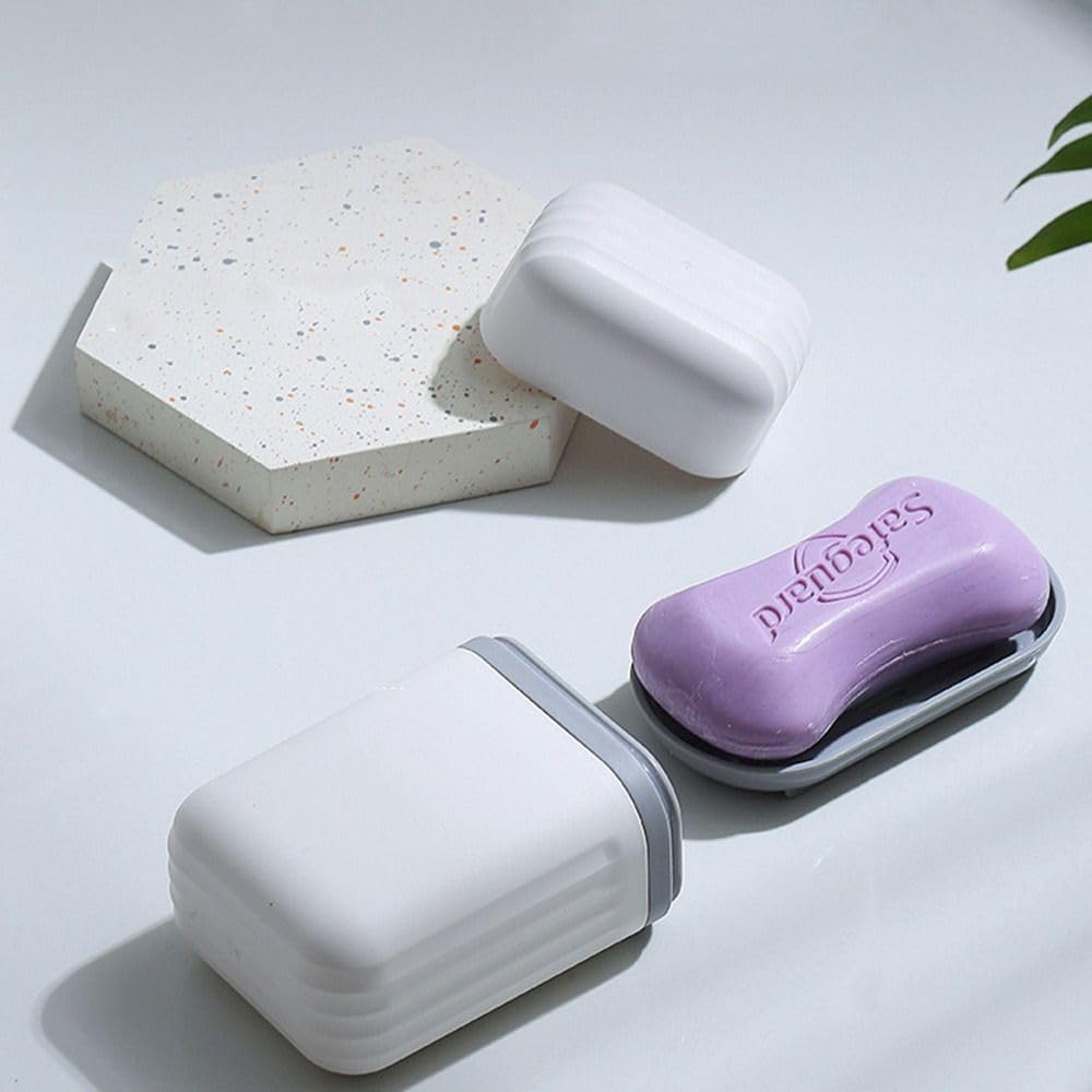Cute Travel Soap Dish with Drain Tray