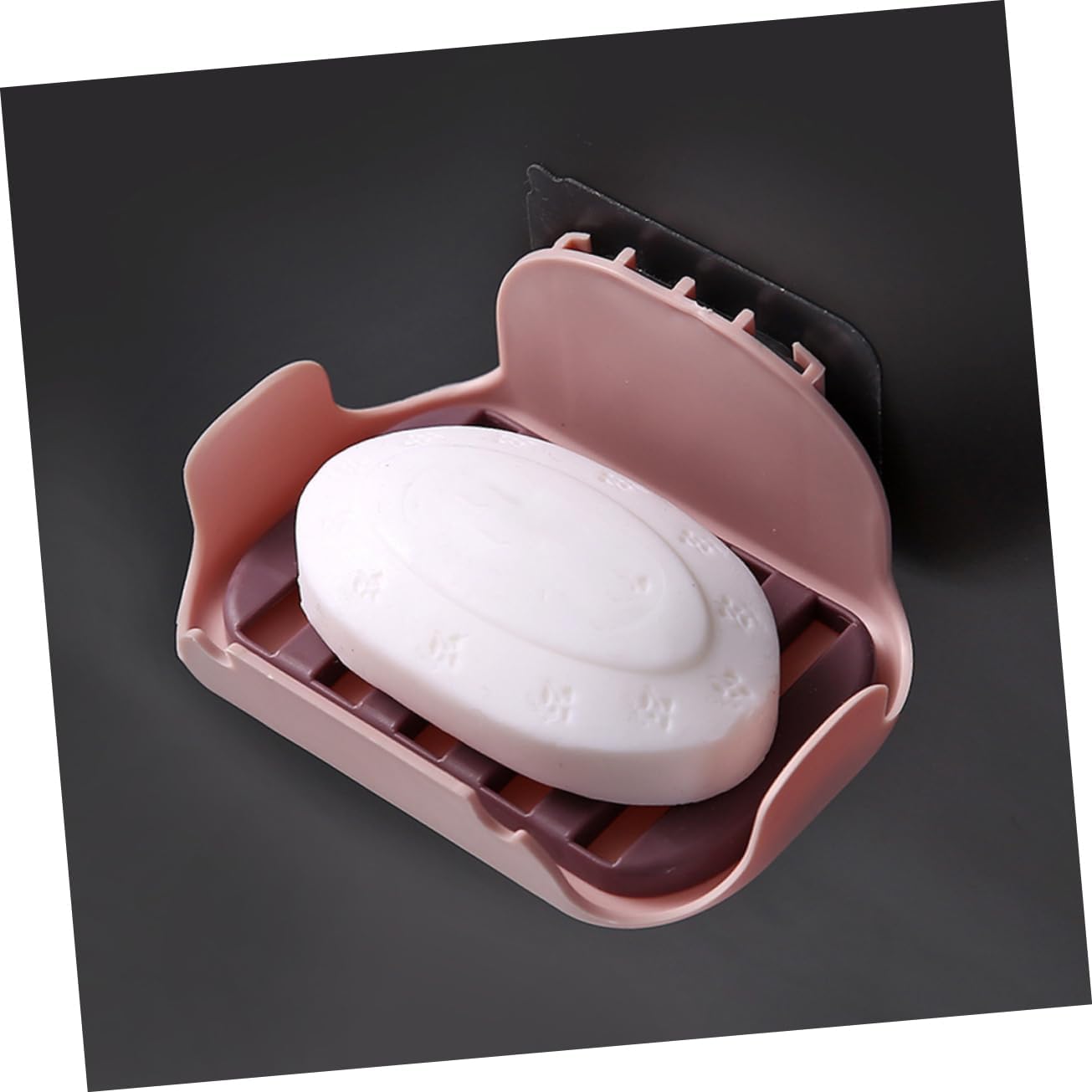 CANIGHT 2pcs Double Layer Adhesive Soap Holder