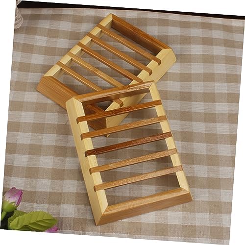 RORPOIR Bamboo Soap Holder Wooden Sink Organizer with Drainage