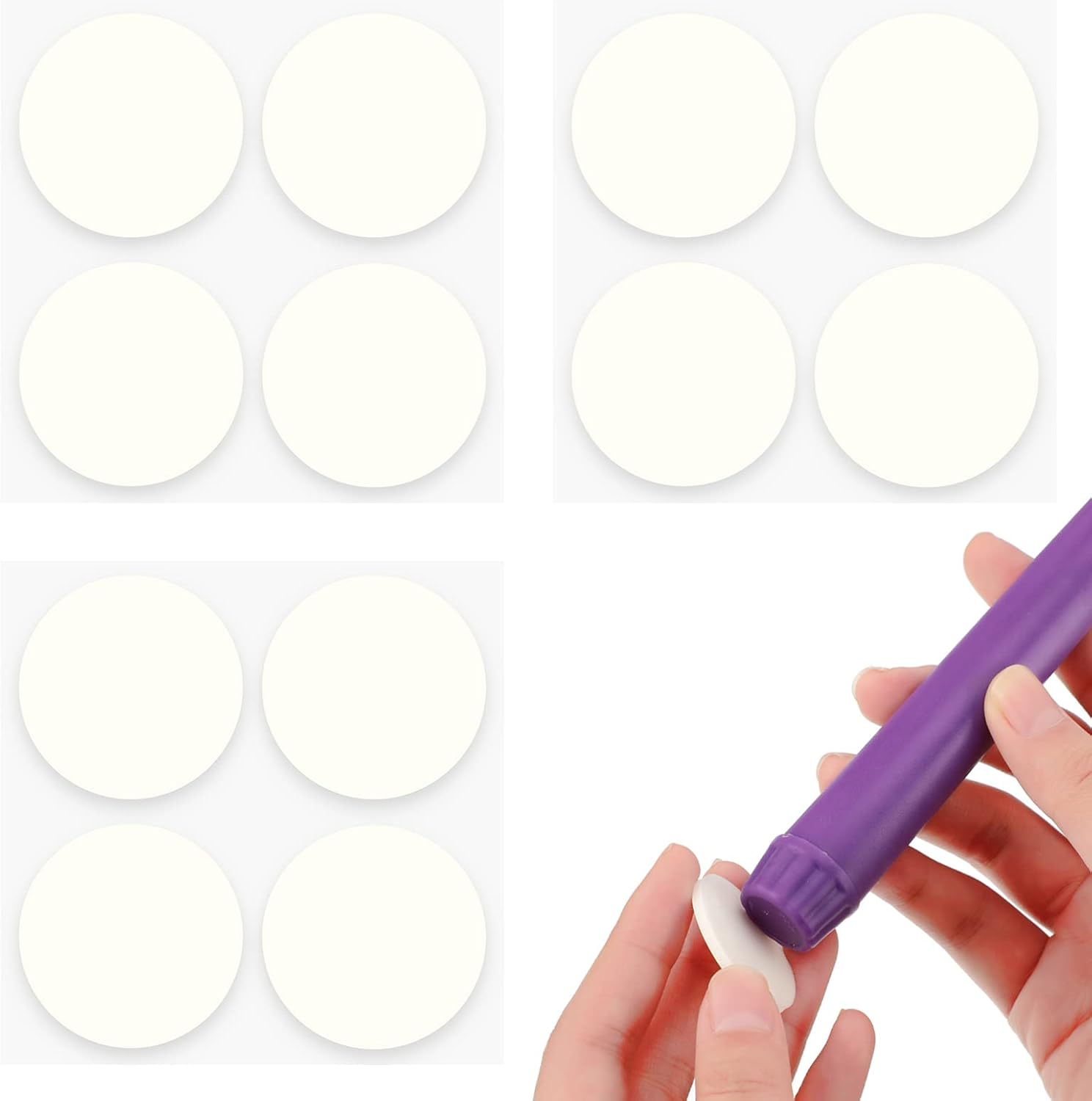 Geyee 12 Pcs Taper Candle Grips Adhesive Holder