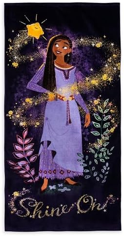 Disney Store Asha and Star Beach Towel - Soft and Absorbent
