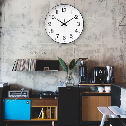HZDHCLH 12 Inch Battery Operated Wall Clock