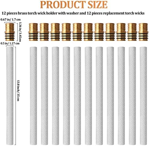 Nuanchu 24-Piece Wine Bottle Torch Wicks Kit 1
