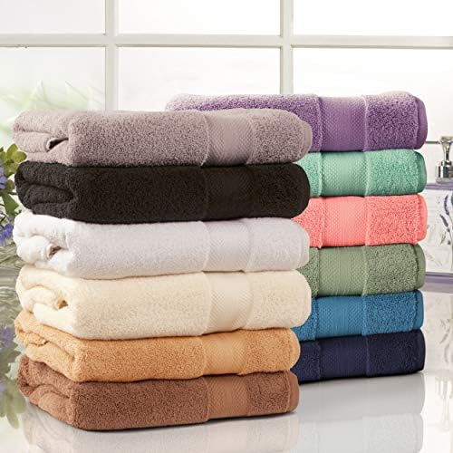 Superior Turkish Cotton 12-Piece Face Towel Set Black