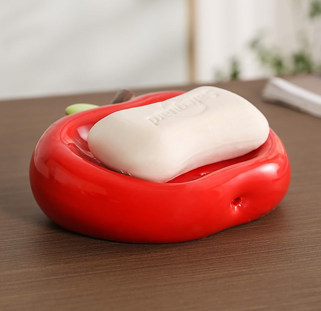 RockTrend Apple-Shaped Ceramic Soap Dish