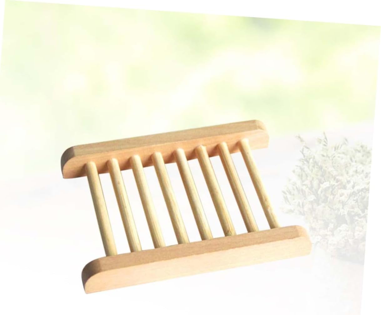 PRETYZOOM Natural Wood Soap Holder Shower Tray