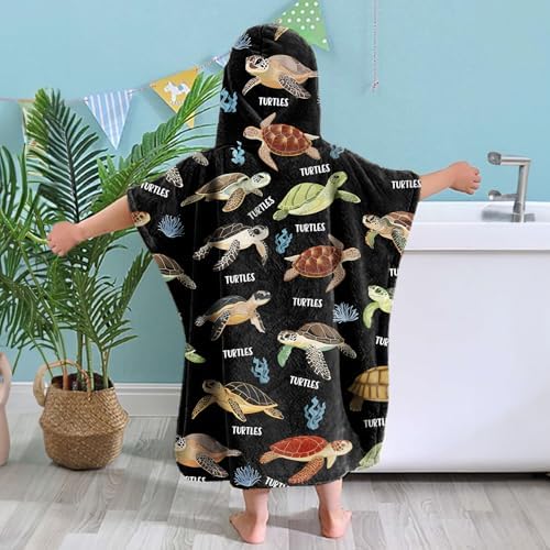 Turtle Hooded Towel - 35 x 60 Soft Cotton Beach Towel