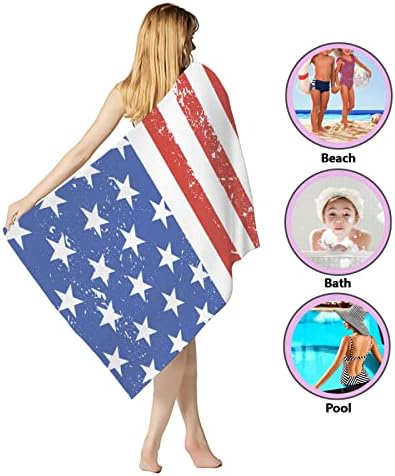 SUNUAN American Flag Beach Towel 52x33