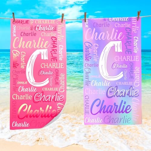 Personalized Beach Towel with Name - Quick Dry Microfiber