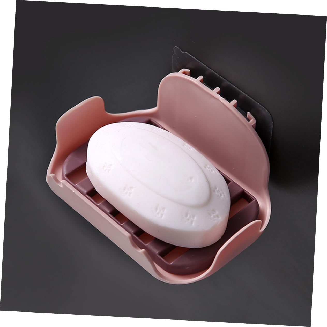 2pcs Double Layer Adhesive Soap Holder for Bathroom