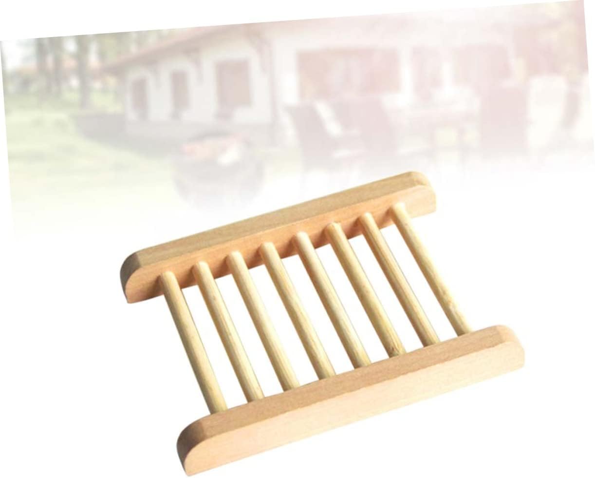 Cabilock Wooden Soap Basket Holder Tray Storage Drain Dish Container