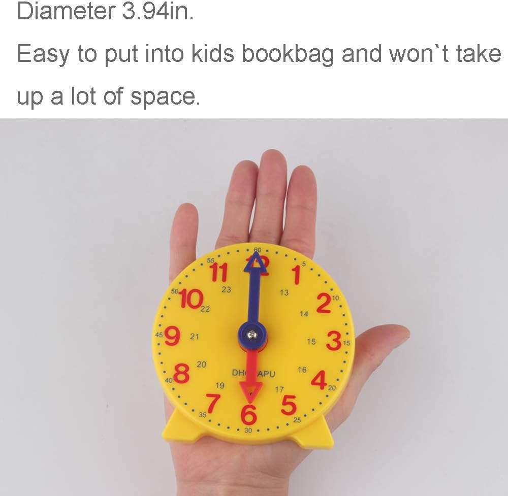 DHCHAPU Student Learning Clock 4 Inch 1224 Hour