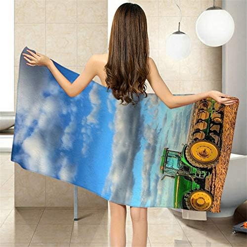 Moslion Fantasy Farm Tractor Bath Towel - 64x32 Inches