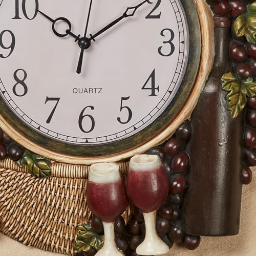 Touch of Class Wine Picnic Grapes Wall Clock