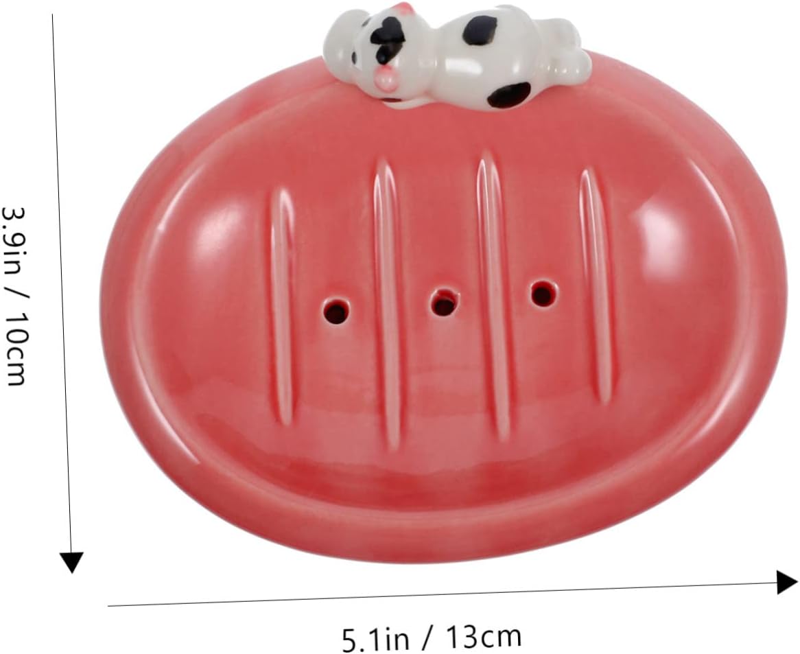 Cute Ceramic Soap Holder for Bathroom Kitchen