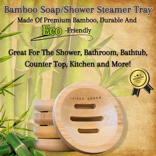 Bamboo Soap Dish Shower Steamer Holder