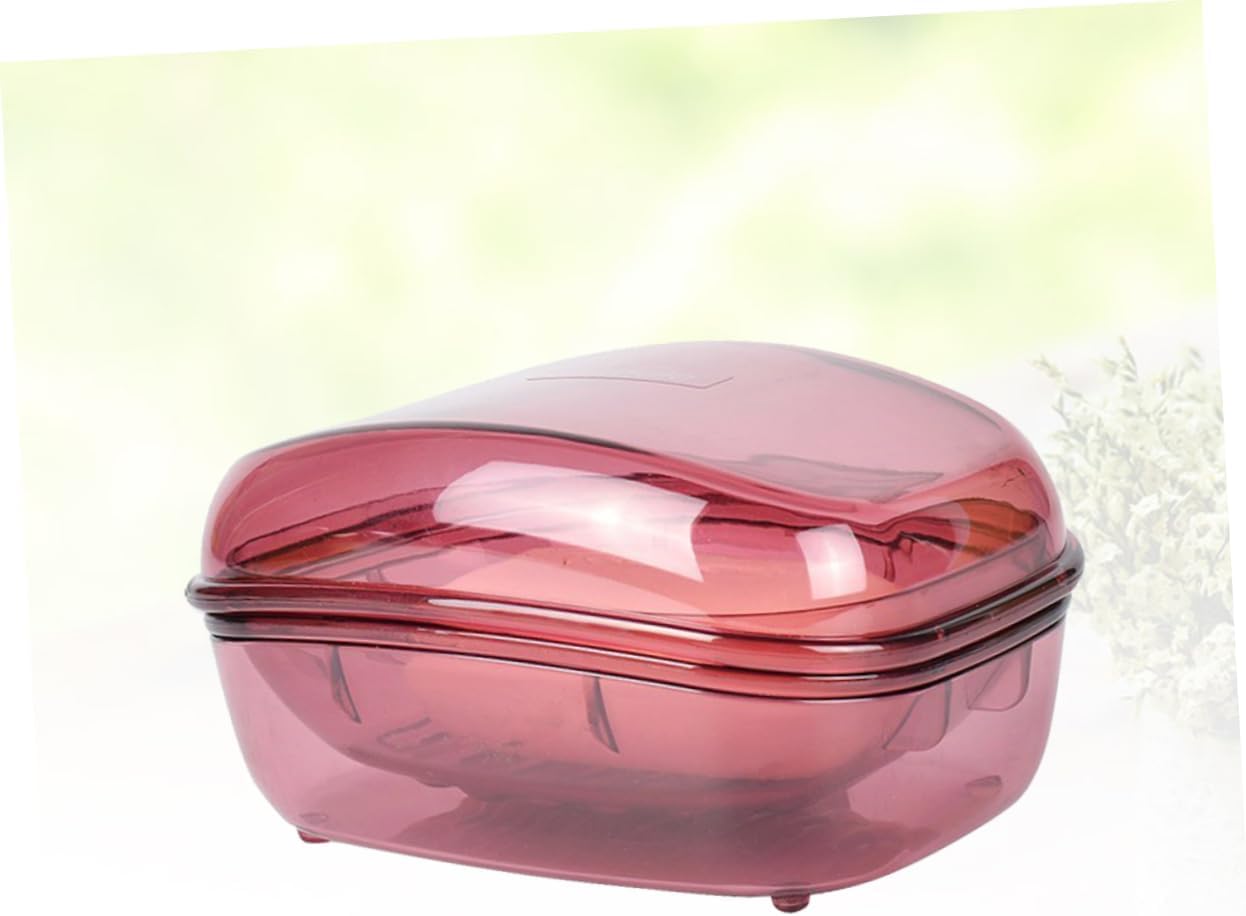 Amosfun Covered Plastic Soap Dish Holder