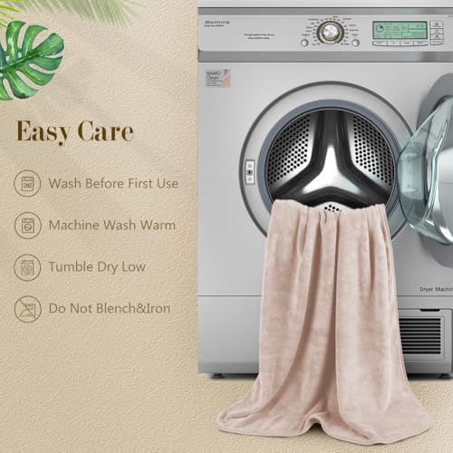 Orighty Microfiber Bath Towel Set - 4 Pack Soft Absorbent Quick Drying Brown