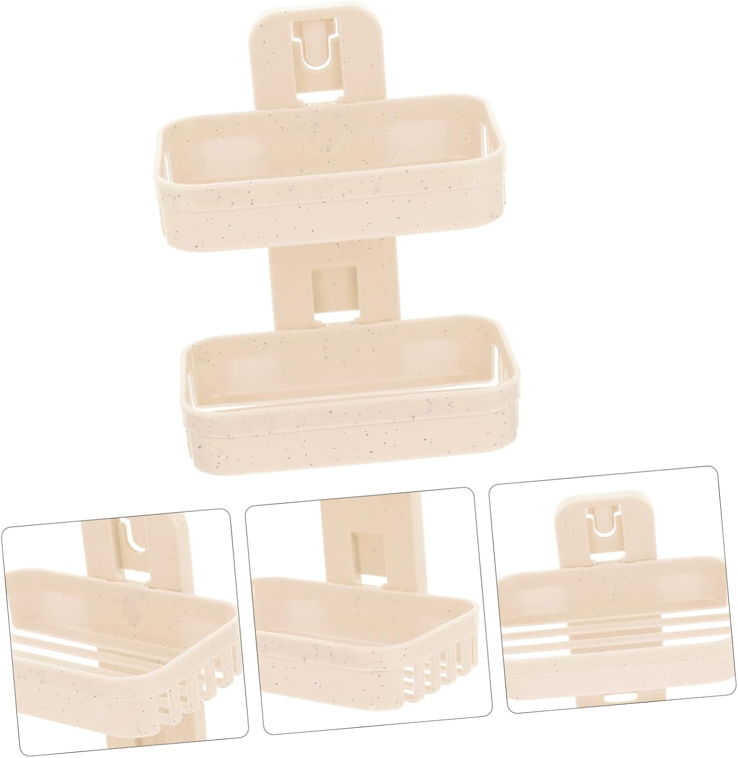 Happyyami Double Layer Wall Mount Soap Holder