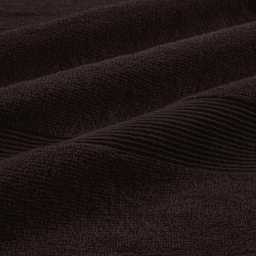 Belizzi Home 4 Pack Bath Towel Set Chocolate Brown 27x54