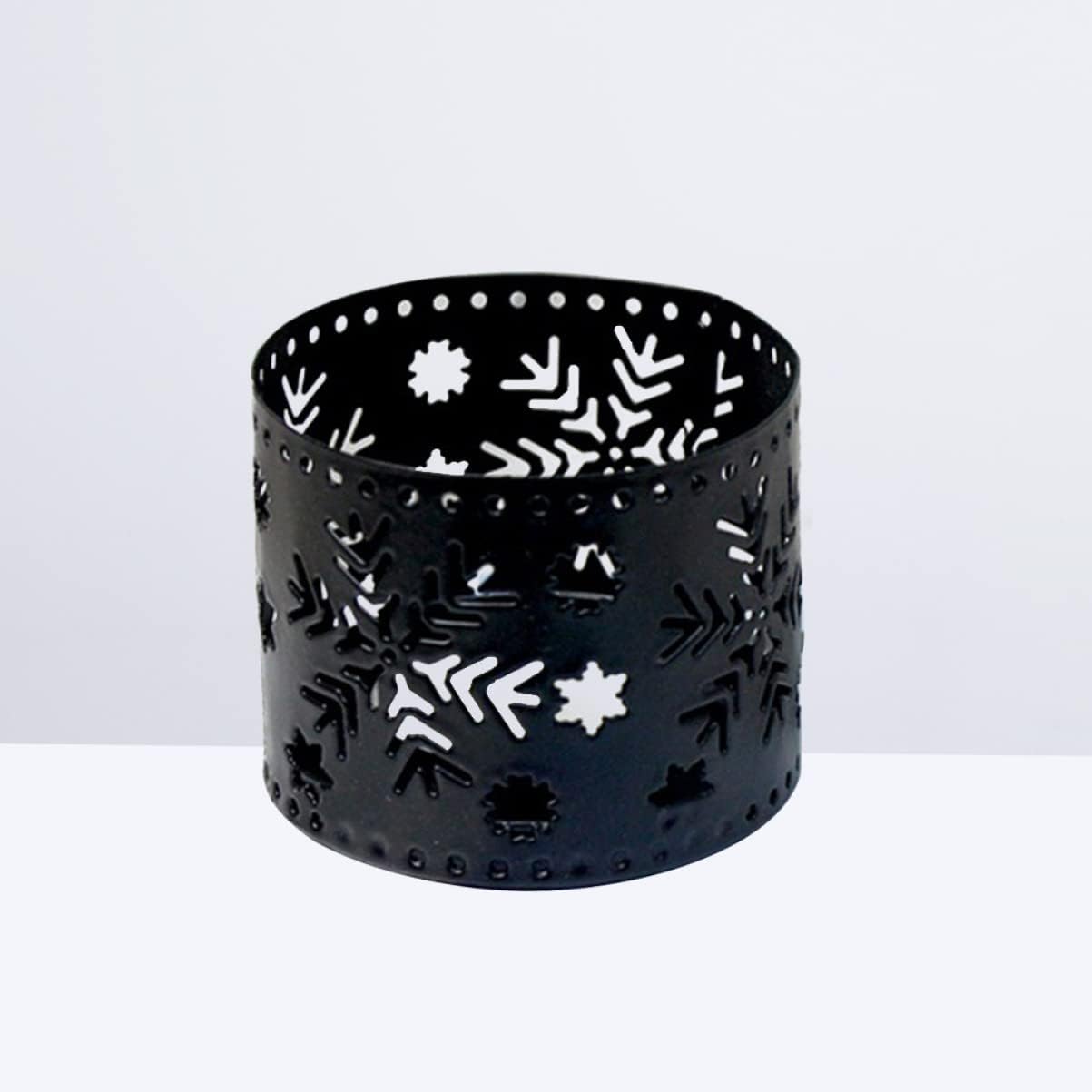 CHILDWEET Iron Snowflake Candle Holder Desk Accessory