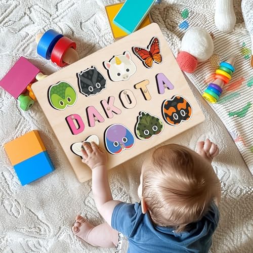Personalized Wooden Name Puzzle for Toddlers 1-3