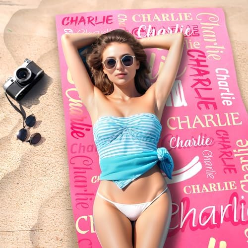 Personalized Beach Towel with Name - Quick Dry Microfiber