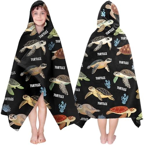 Turtle Hooded Towel - 35 x 60 Soft Cotton Beach Towel
